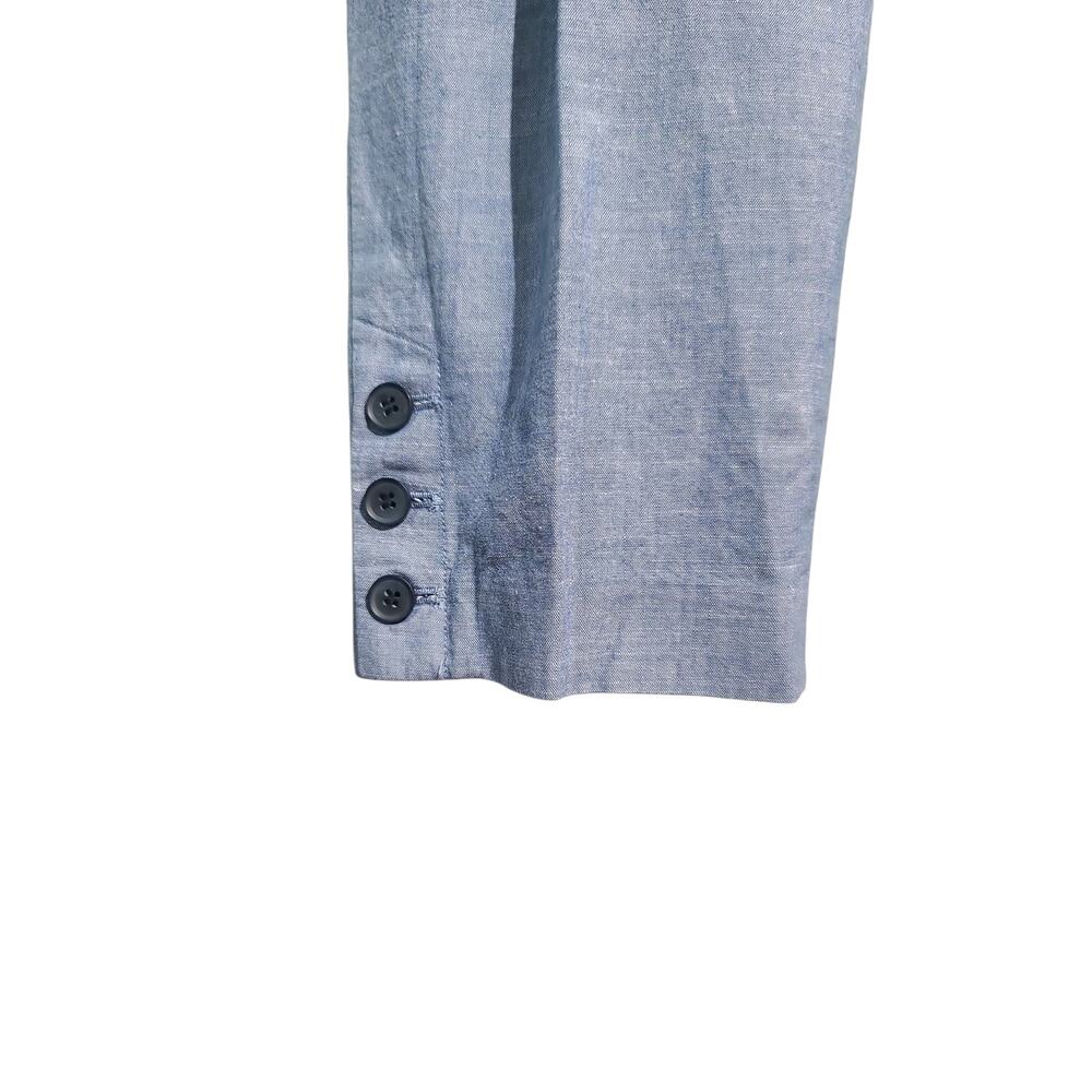 Talbots Petite Perfect Crop Chambray Button Cuff … - image 3